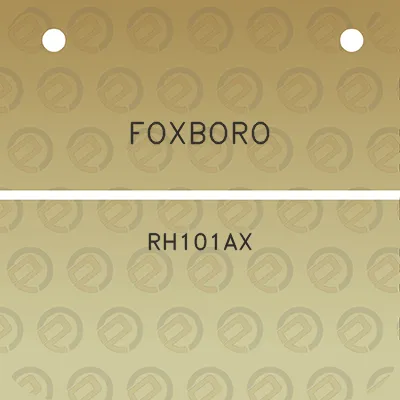 foxboro-rh101ax