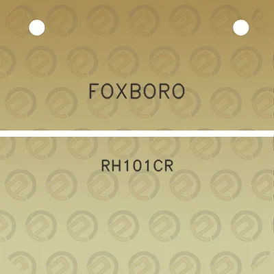 foxboro-rh101cr