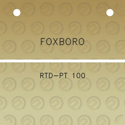 foxboro-rtd-pt-100