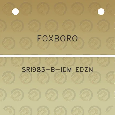 foxboro-sri983-b-idm-edzn