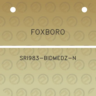 foxboro-sri983-bidmedz-n