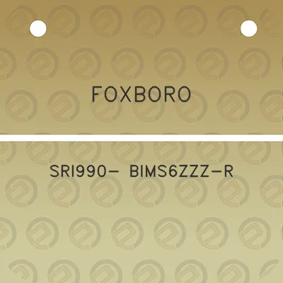 foxboro-sri990-bims6zzz-r