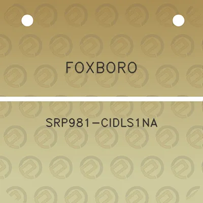 foxboro-srp981-cidls1na