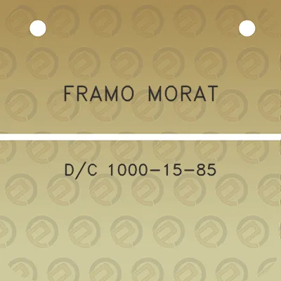 framo-morat-dc-1000-15-85