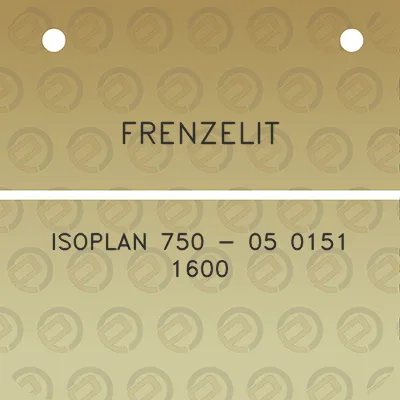 frenzelit-isoplan-750-05-0151-1600