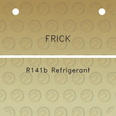 frick-r141b-refrigerant