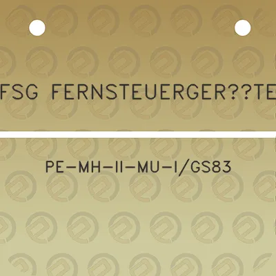 fsg-fernsteuergerate-pe-mh-ii-mu-igs83