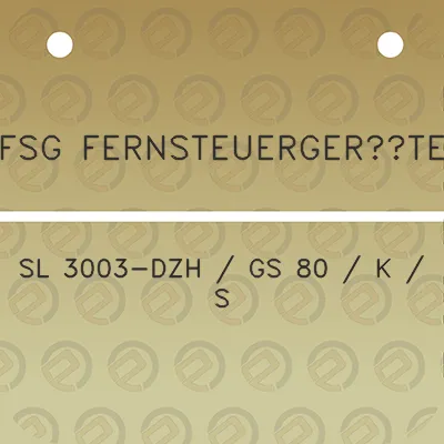 fsg-fernsteuergerate-sl-3003-dzh-gs-80-k-s