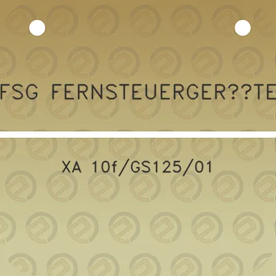 fsg-fernsteuergerate-xa-10fgs12501