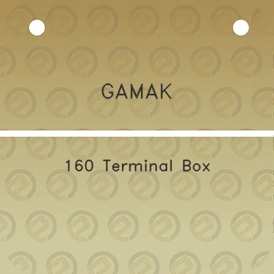 gamak-160-terminal-box