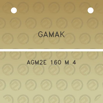 gamak-agm2e-160-m-4