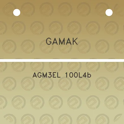 gamak-agm3el-100l4b