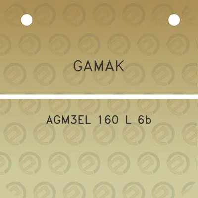 gamak-agm3el-160-l-6b