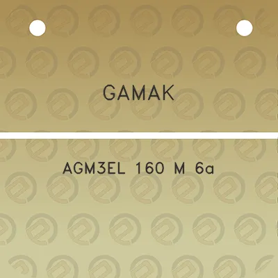 gamak-agm3el-160-m-6a