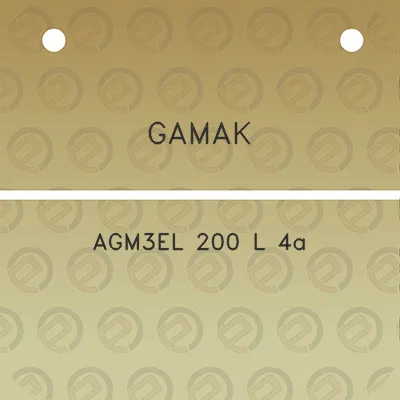 gamak-agm3el-200-l-4a