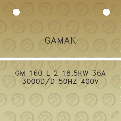 gamak-gm-160-l-2-185kw-36a-3000dd-50hz-400v