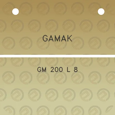 gamak-gm-200-l-8