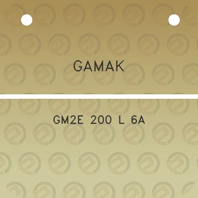 gamak-gm2e-200-l-6a