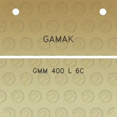 gamak-gmm-400-l-6c