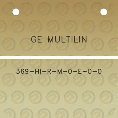 ge-multilin-369-hi-r-m-0-e-0-0