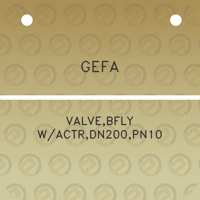 gefa-valvebfly-wactrdn200pn10