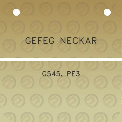 gefeg-neckar-g545-pe3