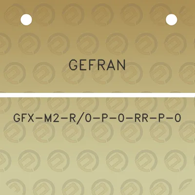 gefran-gfx-m2-r0-p-0-rr-p-0