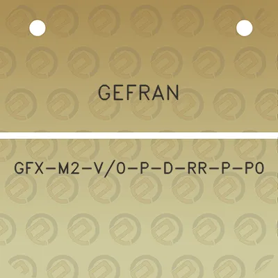 gefran-gfx-m2-v0-p-d-rr-p-p0