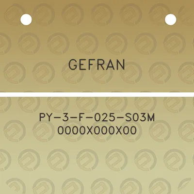 gefran-py-3-f-025-s03m-0000x000x00