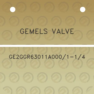 gemels-valve-ge2ggr63011a0001-14