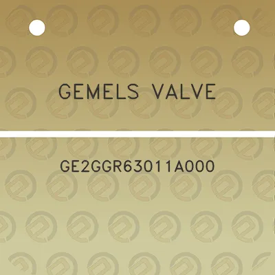 gemels-valve-ge2ggr63011a000