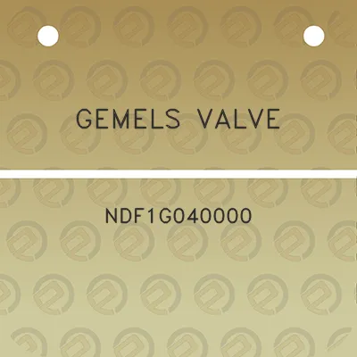 gemels-valve-ndf1g040000