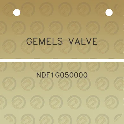 gemels-valve-ndf1g050000