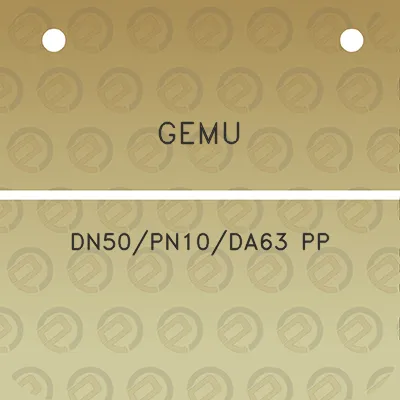 gemu-dn50pn10da63-pp