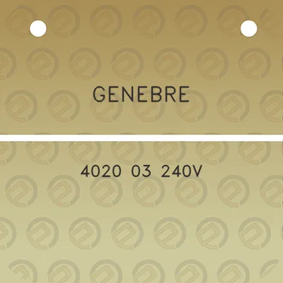 genebre-4020-03-240v