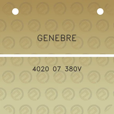 genebre-4020-07-380v