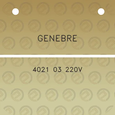 genebre-4021-03-220v