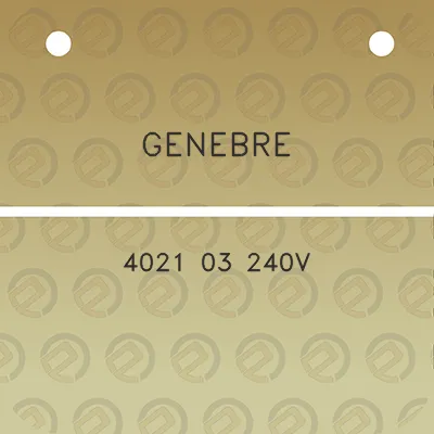 genebre-4021-03-240v