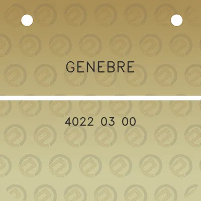 genebre-4022-03-00