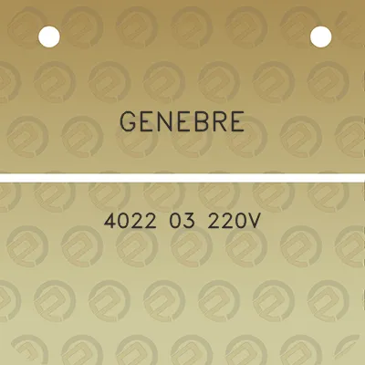 genebre-4022-03-220v