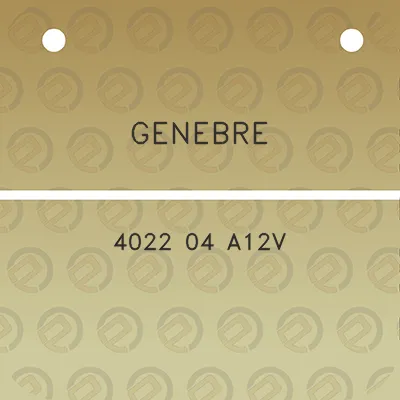 genebre-4022-04-a12v