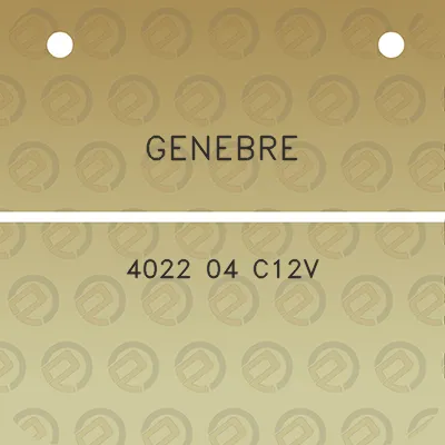 genebre-4022-04-c12v