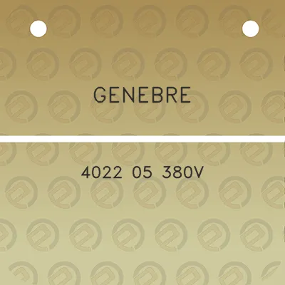 genebre-4022-05-380v