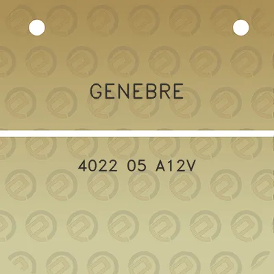 genebre-4022-05-a12v