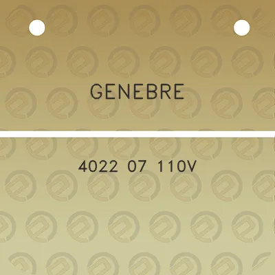 genebre-4022-07-110v