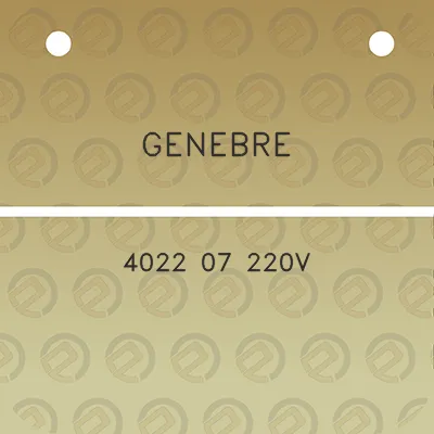 genebre-4022-07-220v