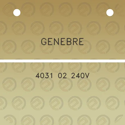 genebre-4031-02-240v