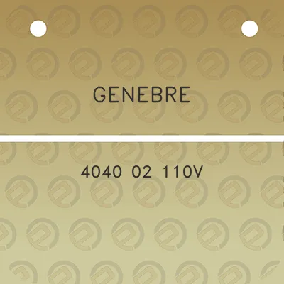 genebre-4040-02-110v