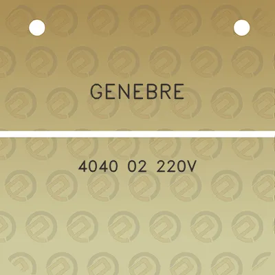 genebre-4040-02-220v