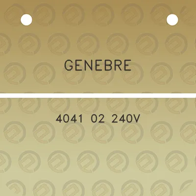 genebre-4041-02-240v